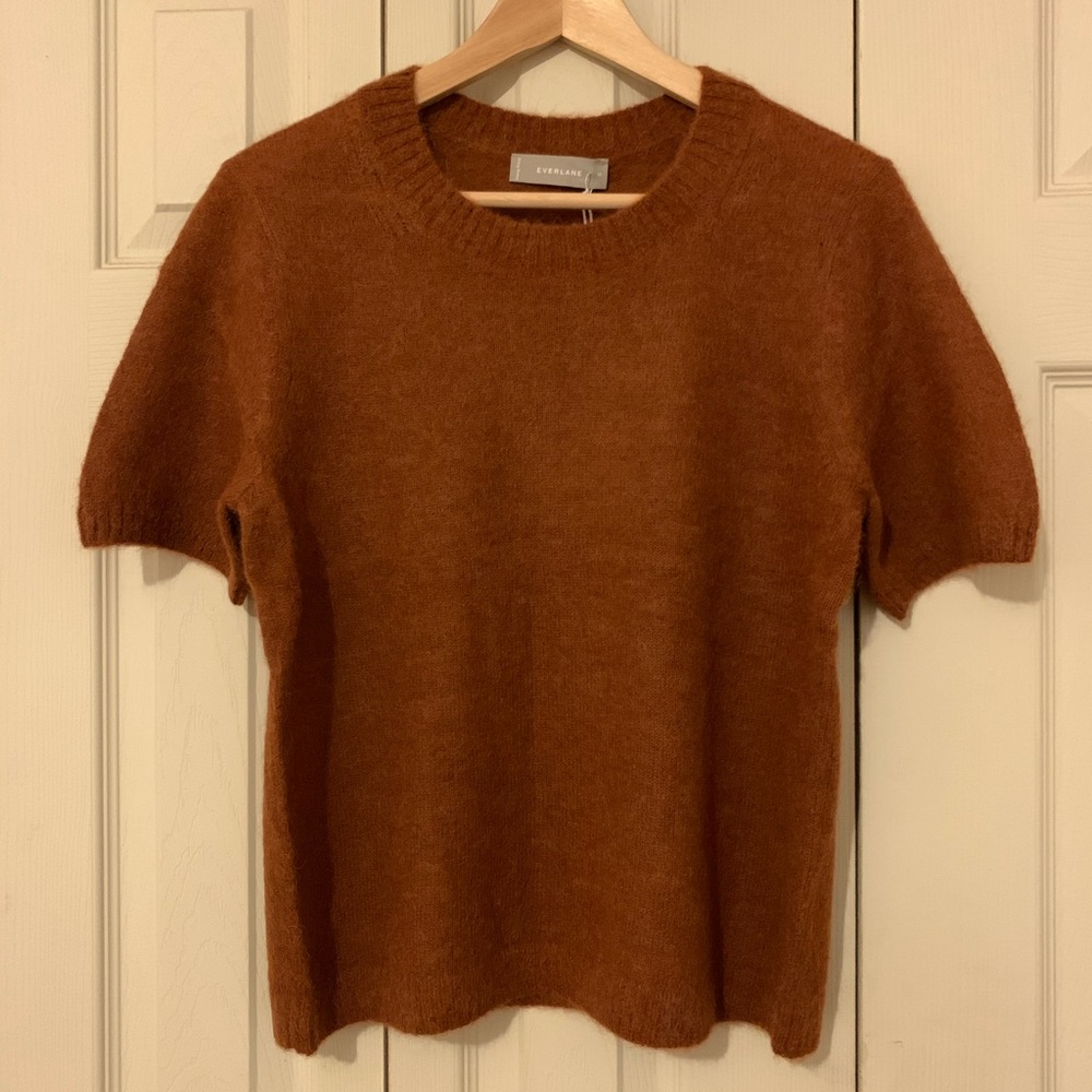 EVERLANE The Alpaca Sweater Tee Dark Copper Size M